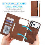 Magnetic Leather Card Holder Case for iphone