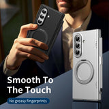 Magnetic Rotating Kickstand Full Hinge Case with  Pen Slot for Samsung