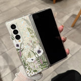 Fashion Painted Flower Case for Samsung Z Fold