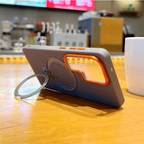 Magnetic Diamond Texture Kickstand Case for Samsung
