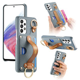 Shockproof Litchi Grain Wrist Strap Case for Samsung