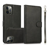 2 in 1 Magnetic Flip Leather Detachable Wallet Case for iphone