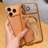 Luxury Matte Translucent Magnetic Case for iphone