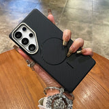 Magnetic Carbon Fiber Shockproof Case for Samsung