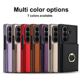 Shockproof Leather Case With Stand & Card Holder for Samsung Z Fold