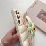 Down Jacket Wrist Strap Phone Case for Samsung