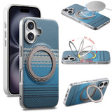 Kevlar‑Textured Magnetic Shockproof Stand Case for iphone