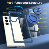 Magnetic Transparent Rotating Stand Case for Samsung