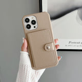 Leather Card Holder Wallet Case for iphone