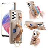 Shockproof Litchi Grain Wrist Strap Case for Samsung