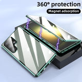 Glossy Metal Magnetic Shockproof All‑in‑One Shell‑Film Case for Samsung
