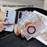 Shell‑Grain Magnetic Rotatable Kickstand Case for Samsung Z Fold
