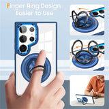 Magnetic Transparent Rotating Stand Case for Samsung