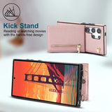 Leather Zipper Card Holder Crossbody Case for Samsung