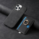 Magnetic Wallet Ring Kickstand Case for iphone