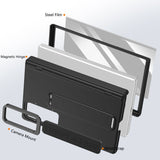 Full‑Cover Flip Case with Lens Stand Wrist Strap, Shell‑Film Integrated for Samsung Z Fold