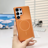 Ultra‑Thin Soft‑Touch Metallic Paint Magnetic Case for Samsung