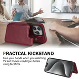 Wallet Layer Magnetic Flip Leather Case for iphone