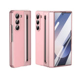 Leather Shell‑Film Integrated Case with S Pen & Pen Slot for Samsung Z Fold