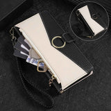 Detachable Crossbody Zipper Wallet Leather Case for iphone