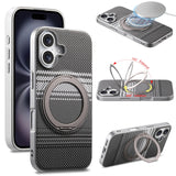 Kevlar‑Textured Magnetic Shockproof Stand Case for iphone