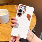 Ventilated Heat Dissipation Magnetic Leather Case for Samsung
