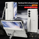 All‑in‑One Shell‑Film Case, Wristband Stand Hinge Pen Slot & Pen for Samsung Z Fold