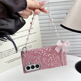 Gold‑Stamped Bow Magnetic Kickstand Case for Samsung Z Fold