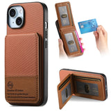 Fabric Texture Leather Wallet Stand Case for iphone