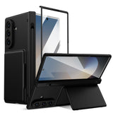 Shell‑Film Full‑Cover Case With Card Holder Stand & Pen Slot for Samsung Z Fold