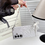 Gold‑Stamped Bow Magnetic Kickstand Case for Samsung Z Fold