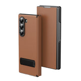 Full‑Cover Leather Flip Case with Stand for Samsung Z Fold