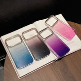 Two-Tone Gradient Starry Glitter Translucent Case for iphone