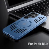 Hollow Back Plating Heat Dissipation Magnetic Case for Samsung