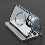 All‑in‑One Magnetic Metal Glass Case with Screen Film for iphone