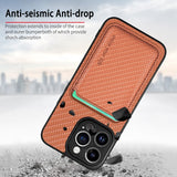 Fiber‑Textured Magnetic Card Holder Case for iphone
