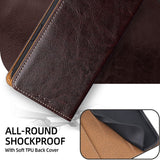Genuine Leather Magnetic Flip Full Cover Case for iphone