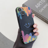 Creative Smiley Face Magnetic Shockproof Case for iphone