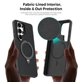 Tech Fabric Magnetic Hidden Rotatable Kickstand Case for Samsung
