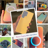 Magnetic Matte Clear Rainbow Gradient Case for Samsung