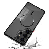 Metal Border Frosted PC Backplate Magnetic Case for Samsung