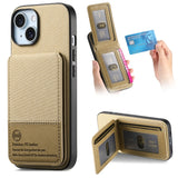 Fabric Texture Leather Wallet Stand Case for iphone