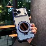 Electroplated Mirror Glitter Kickstand Case for iphone