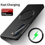 Magnetic Thin Matte Metallic Paint Case For Samsung Z Fold