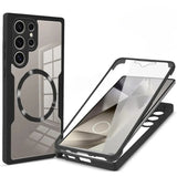 Transparent All-Round Magnetic Case with PET Film & Camera Protection for Samsung