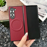 Shockproof Magnetic Fiber‑Texture Case for Samsung Z Fold