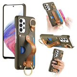 Shockproof Litchi Grain Wrist Strap Case for Samsung