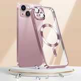 Plating Soft Clear Shockproof Magnetic Case for iphone