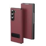 Full‑Cover Leather Flip Case with Stand for Samsung Z Fold