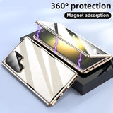 Glossy Metal Magnetic Shockproof All‑in‑One Shell‑Film Case for Samsung